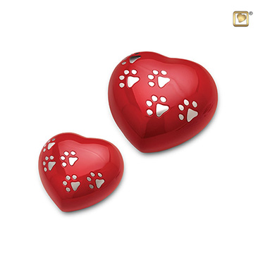 Tierurne herz rot