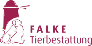 logo falke tierbestattung rot